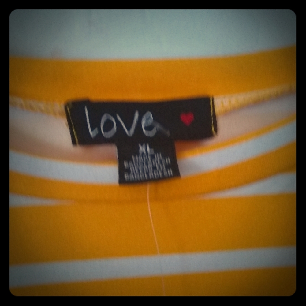 Canery Yellow and white Dress size XL